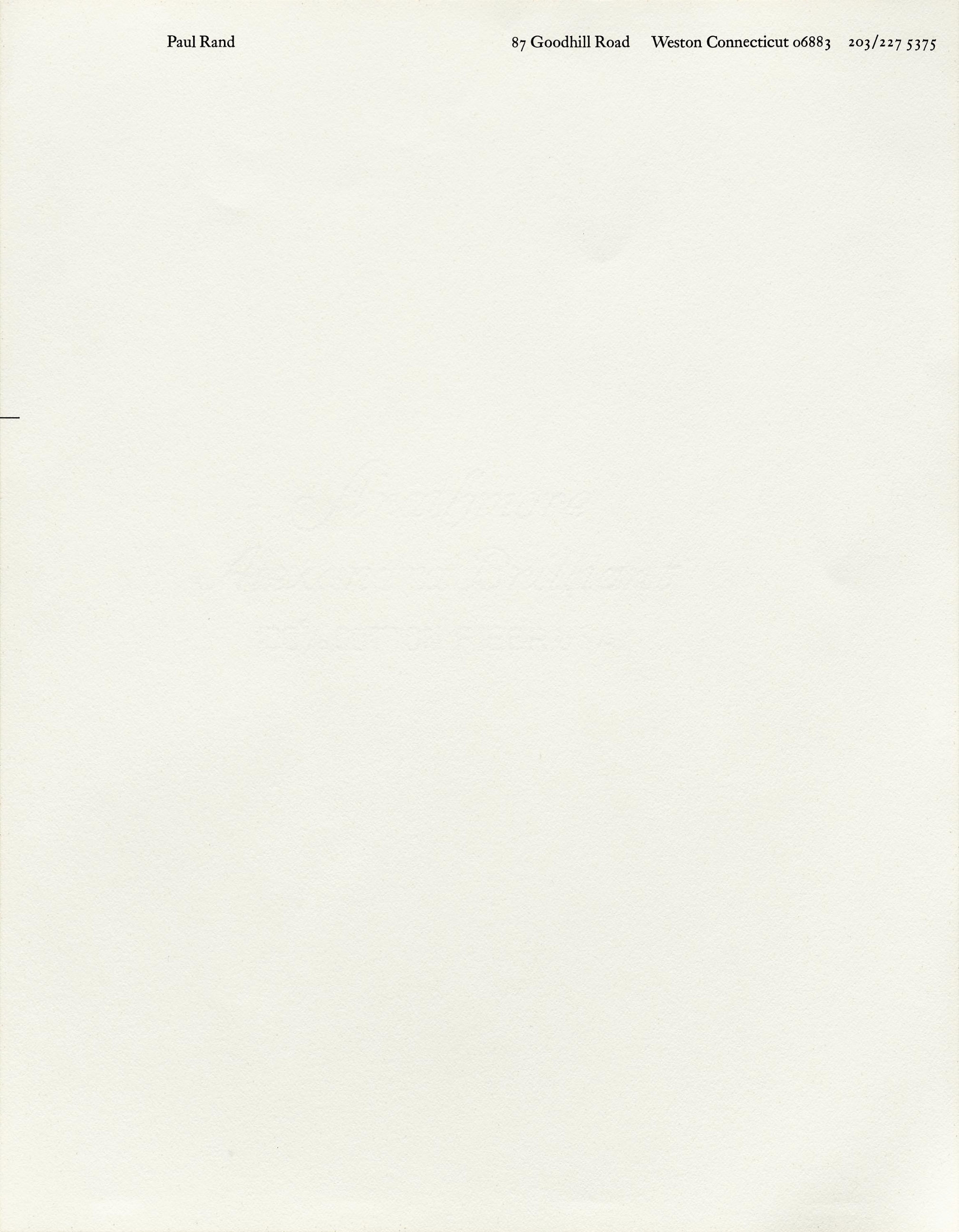 Stationery | Paul Rand: Modernist Master 1914-1996